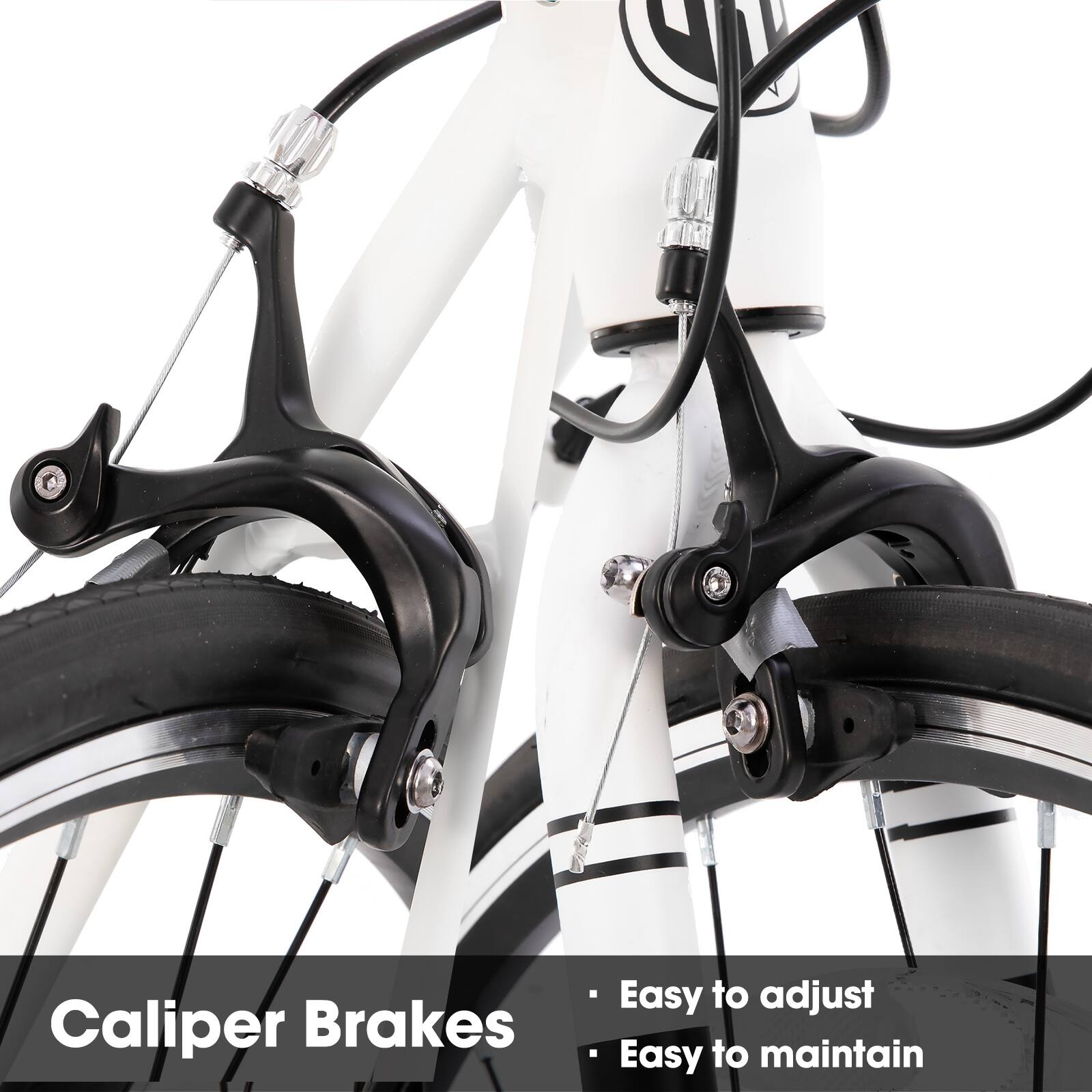 Caliper Brakes  
- Easy to adjust  
- Easy to maintain
