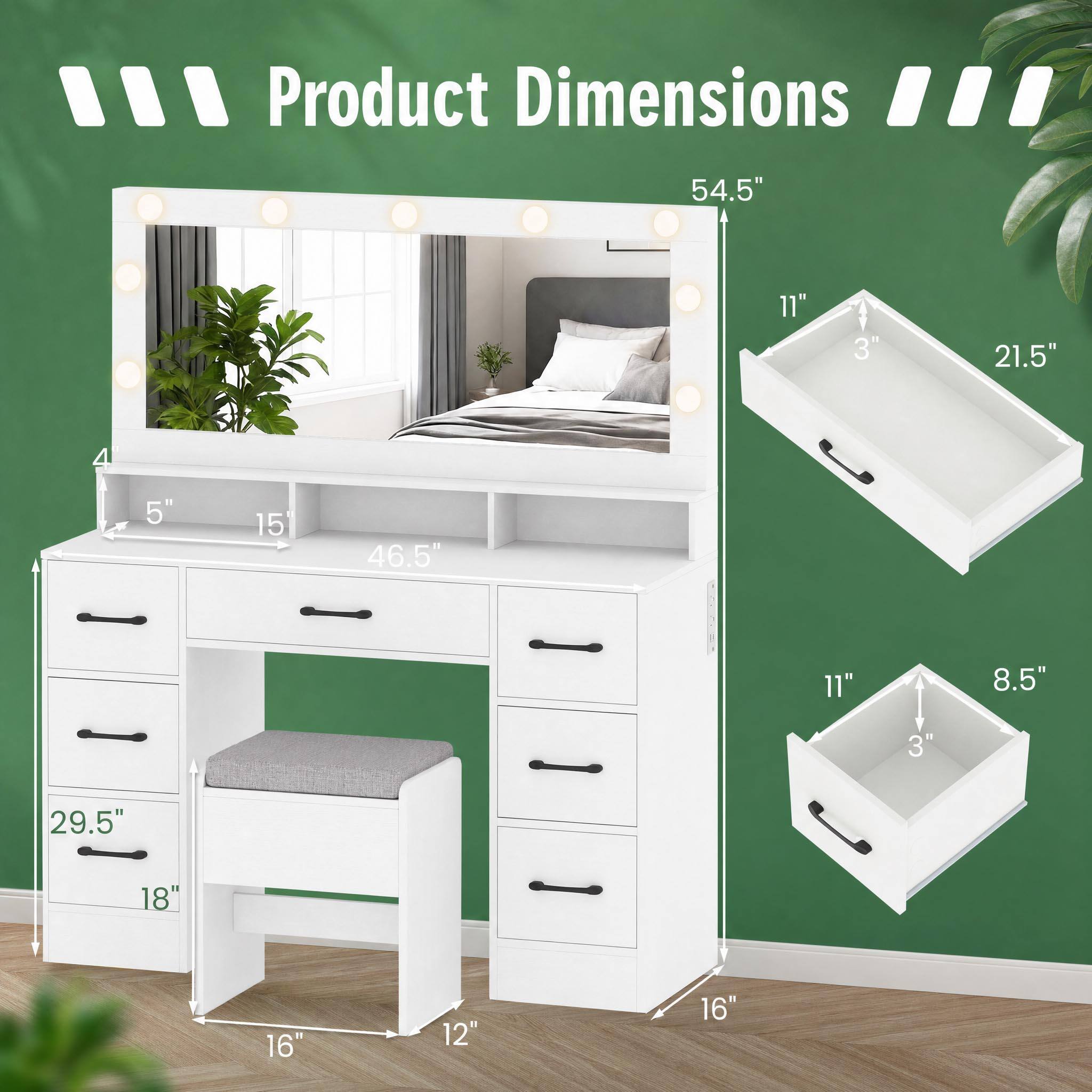 Product Dimensions

54.5"
11"
3"
21.5"
4
5"
15
46.5"
11"
8.5"
29.5"
18"
16"
12"
16"