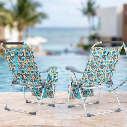 Alt View 10. Winado - Folding Backpack Beach Chair with Adjustable Backrest, Detachable Storage Bag, Side Pocket for Outdoor Beach Camping - Hot Summer.