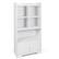Alt View 17. Costway - 4-Tier Bookshelf 2-Door Storage Cabinet w/4 Cubes Display Shelf for Home Office - White.
