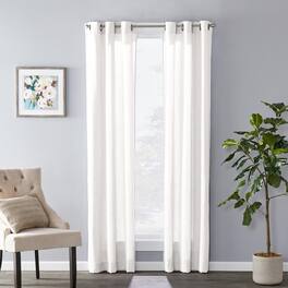 SKL Home - Saturday Knight Ltd Raine Light Filtering Sophisticated SunSafe Window Curtain Panel - 40" x 84" - Ecru