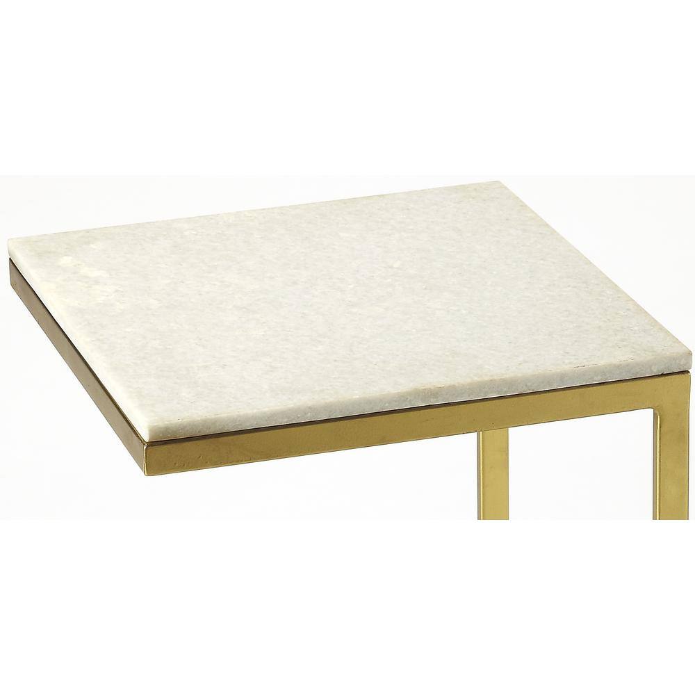 Alt View 8. Butler Specialty - Lawler Marble C- Side Table - Gold.
