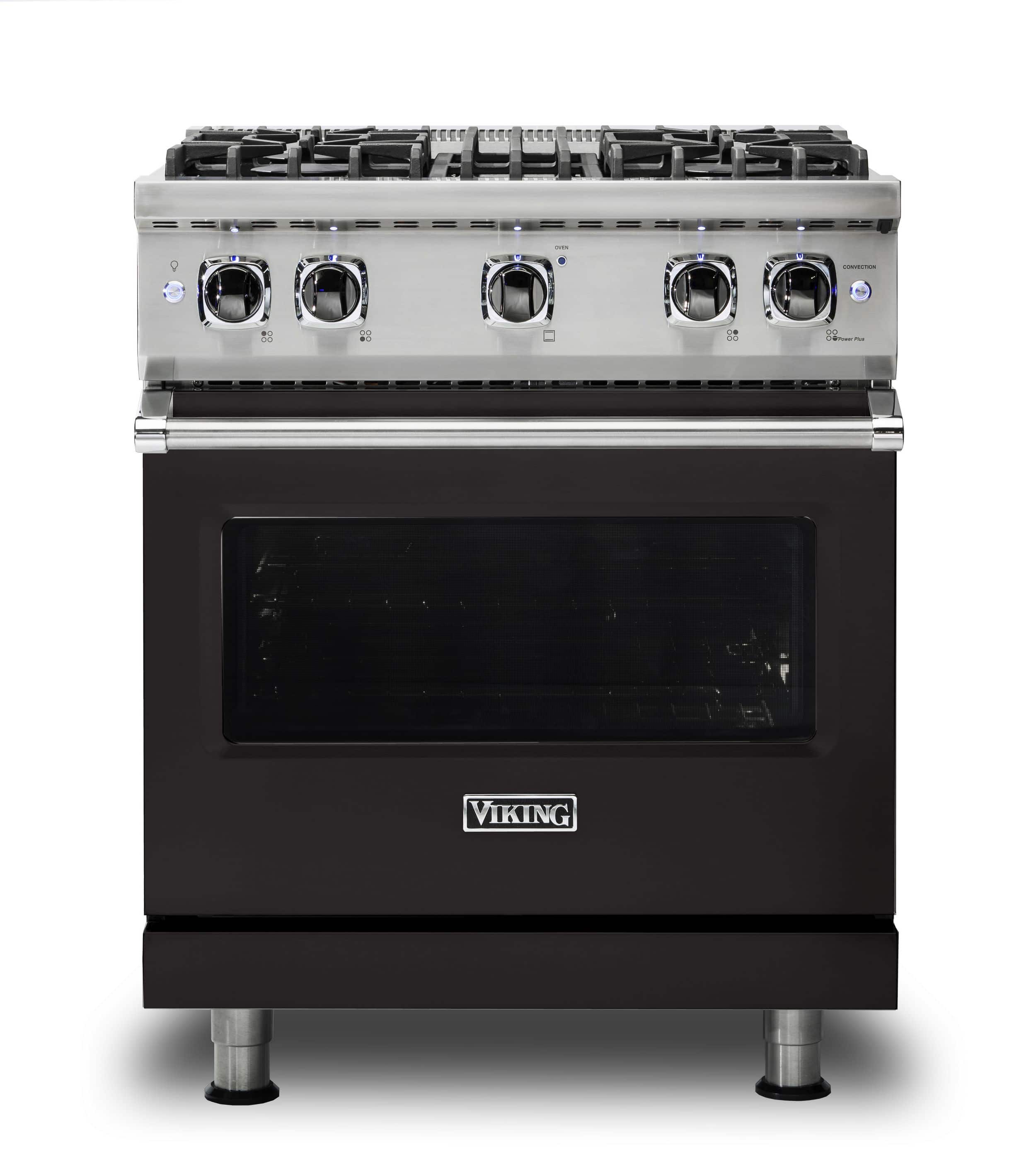 Viking - 5-Series Gas Sealed Burner Range - Onyx - Front_Zoom