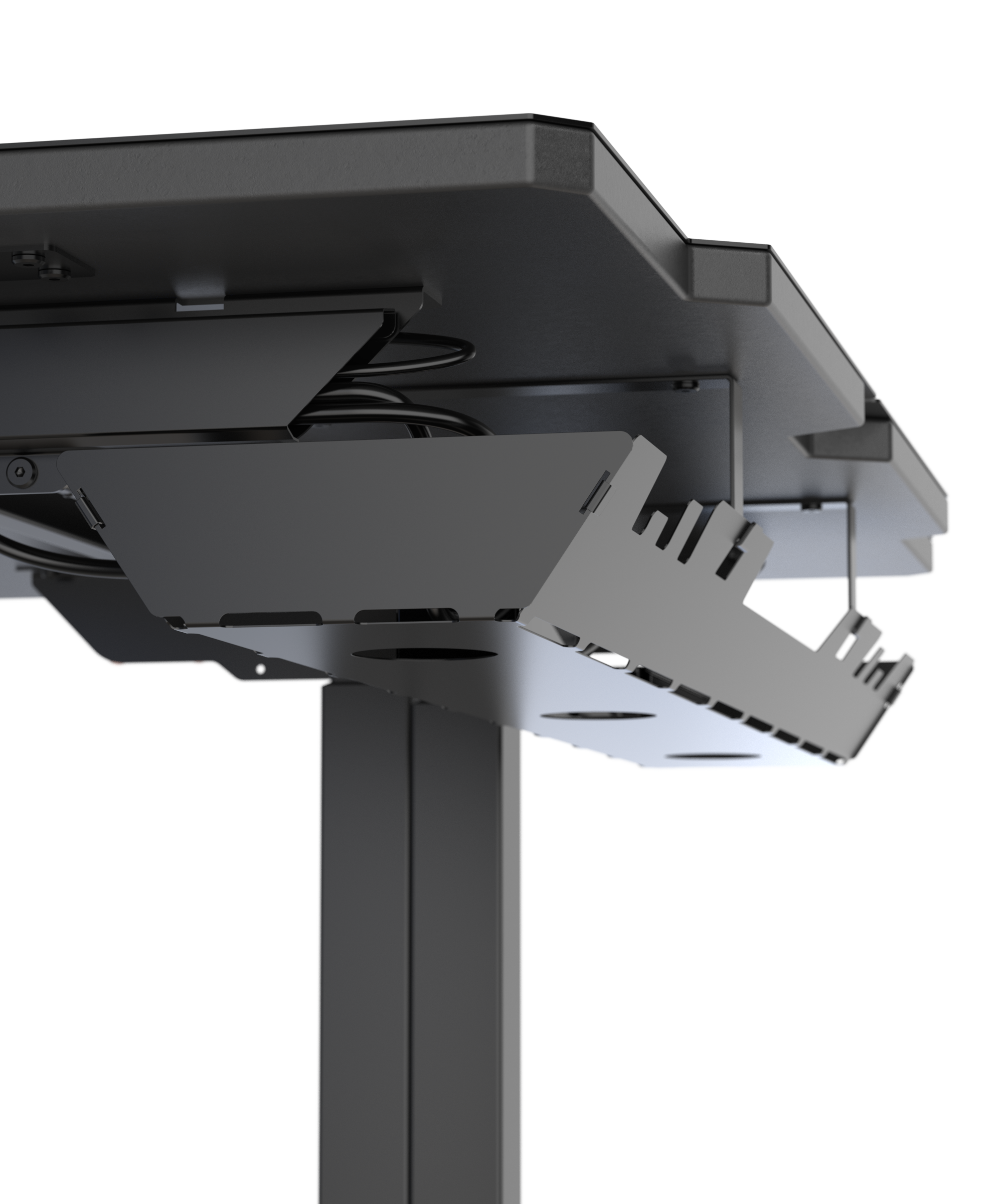 Alt View 5. DXRacer - DXRacer Tidal Series Gaming Desk Black Large - Black.