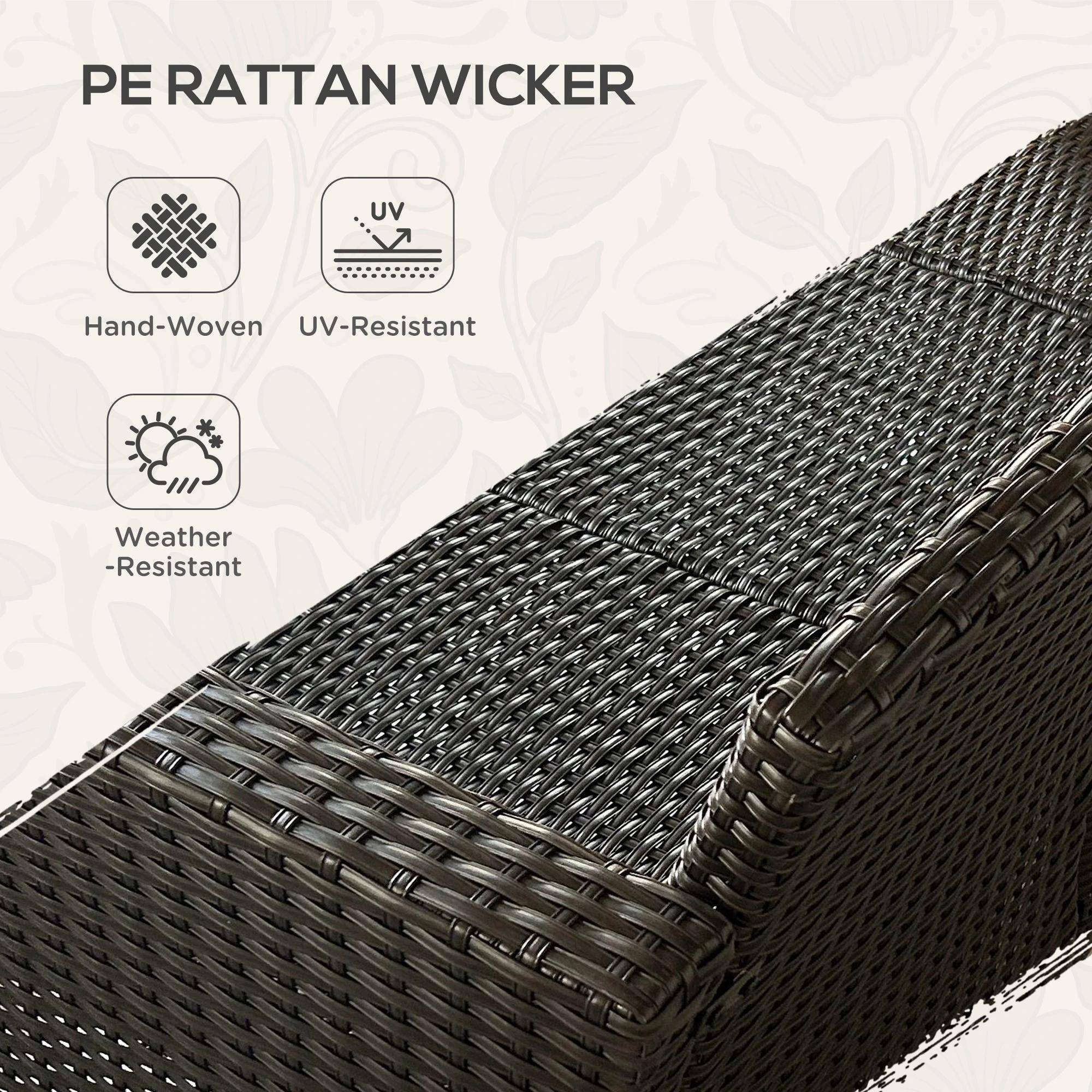 PE RATTAN WICKER Hand-Woven UV-Resistant Weather-Resistant