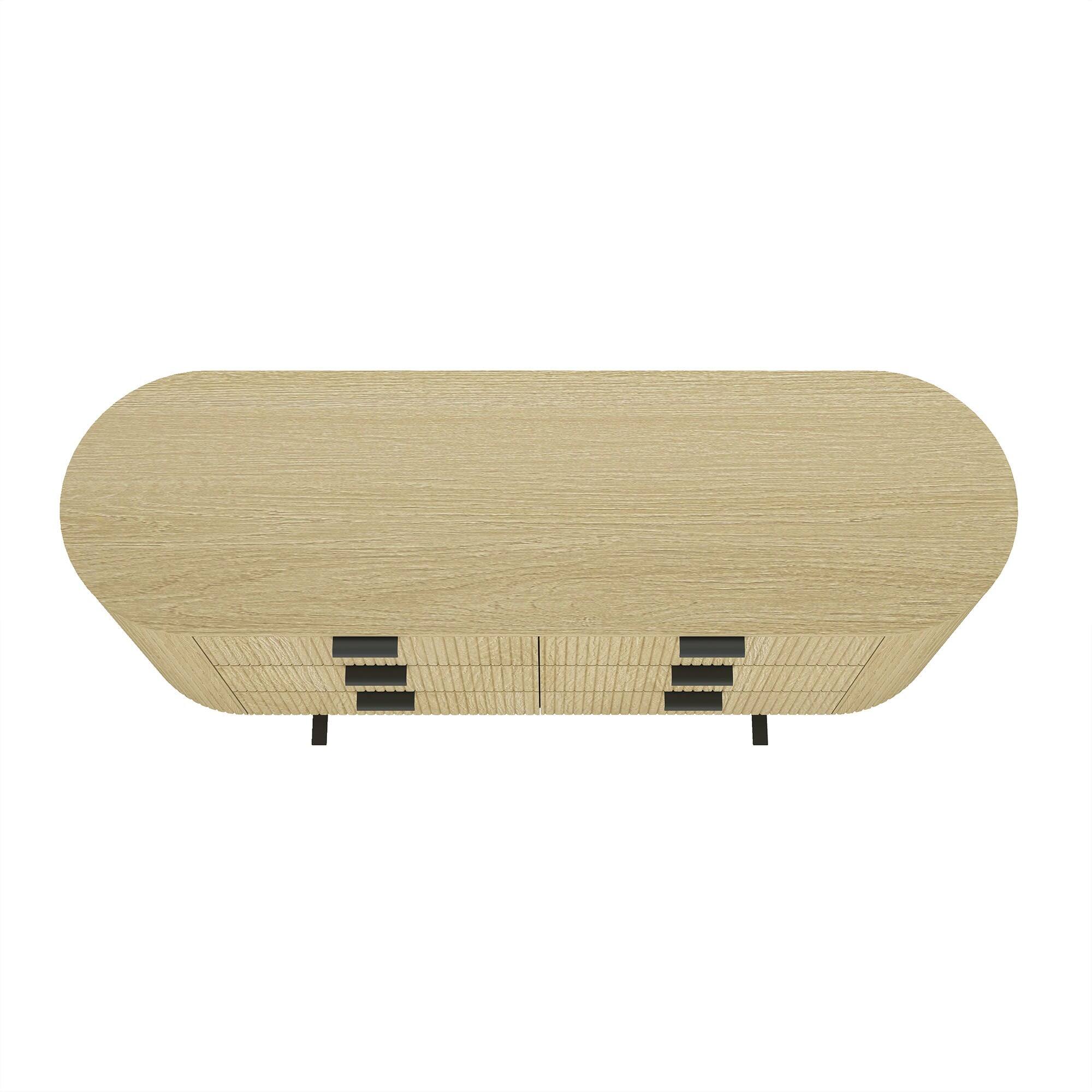 Alt View 5. Manhattan Comfort - Olivia Modern 71" Dresser - Natural Oak.
