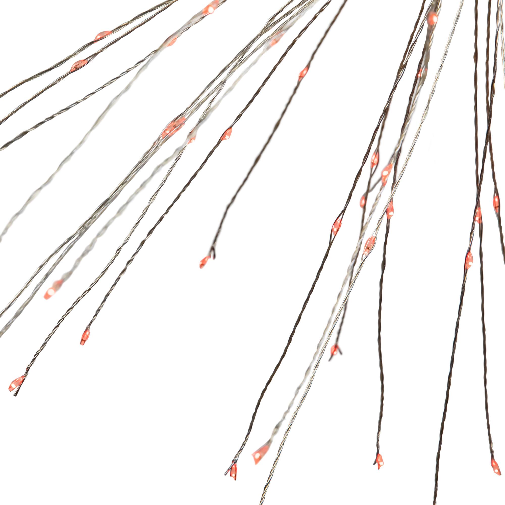 Alt View 4. Northlight - LED Lighted Firework Branch Christmas Decoration - Micro Fairy Red Lights - 20" - Red.