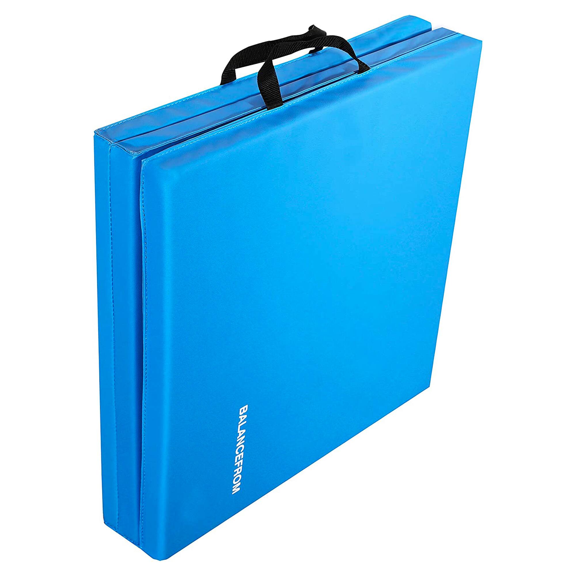 Alt View 8. BalanceFrom Fitness - BalanceFrom Fitness GoGym 6' x 2' x 1.5" Folding 3 Panel Exercise Gym Mat, Blue - Blue.