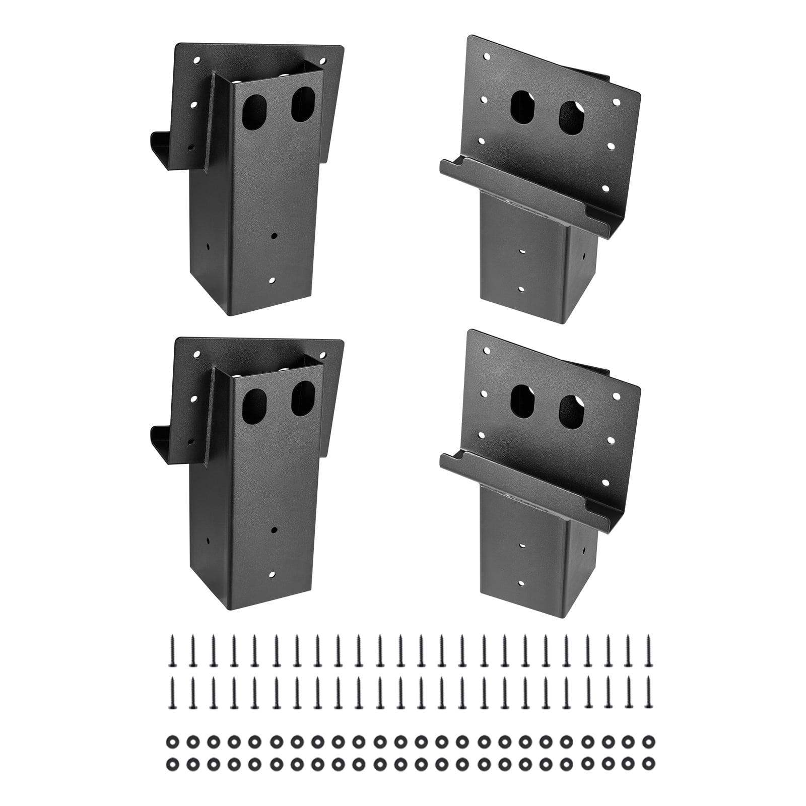 VEVOR - Deer Blind Brackets, Outdoor 3.6x3.6 Platform Bracket, Fit 3.5x3.5 In / 88.9x88.9 mm Lumber, 2204lbs/1000kg Capacity - Black