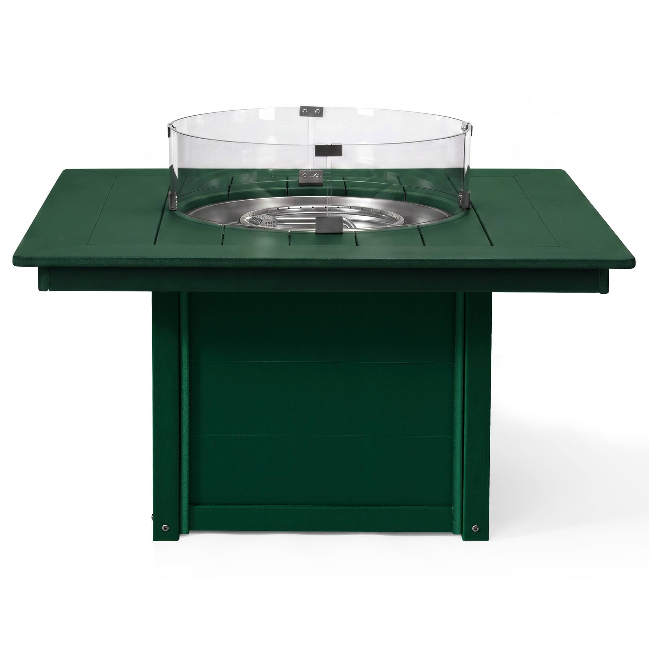 Alt View 1. WestinTrends - WestinTrends Helios 42" Modern Outdoor Patio Propane Square Fire Pit Table - Dark Green.