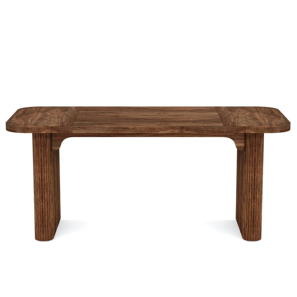 Left. Kadyn - Kadyn Study Writing Desk, Computer Desk,62.2" Wood Executive Desk Simple Rectangular Computer Desk Writing Table,Brown - Brown.