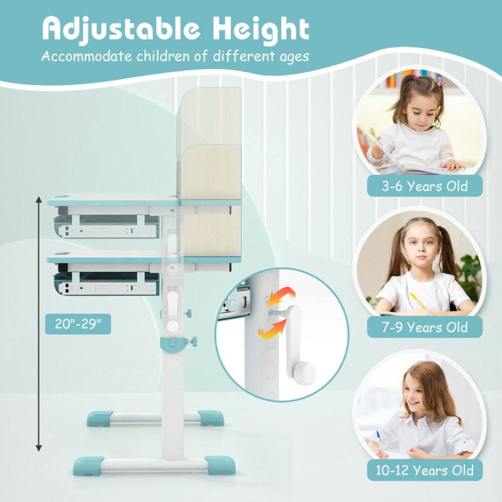 Adjustable Height  
Accommodate children of different ages  

3-6 Years Old  
20"-29"  

7-9 Years Old  

10-12 Years Old