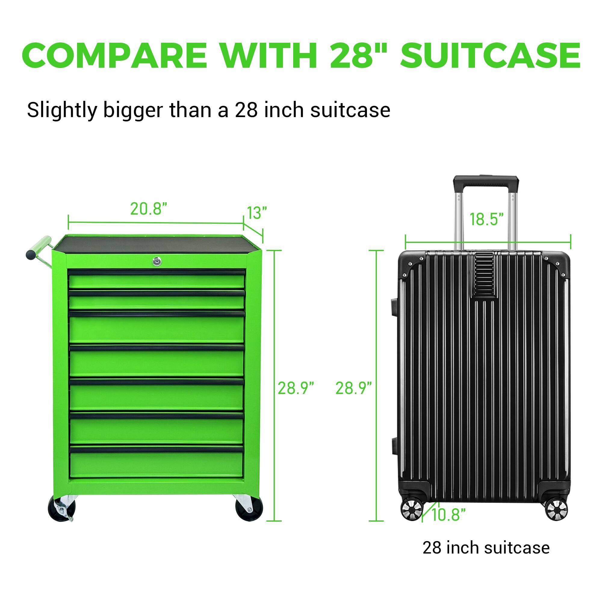COMPARE WITH 28" SUITCASE

Slightly bigger than a 28 inch suitcase

20.8" 13" 18.5" 28.9" 28.9" 10.8" 28 inch suitcase