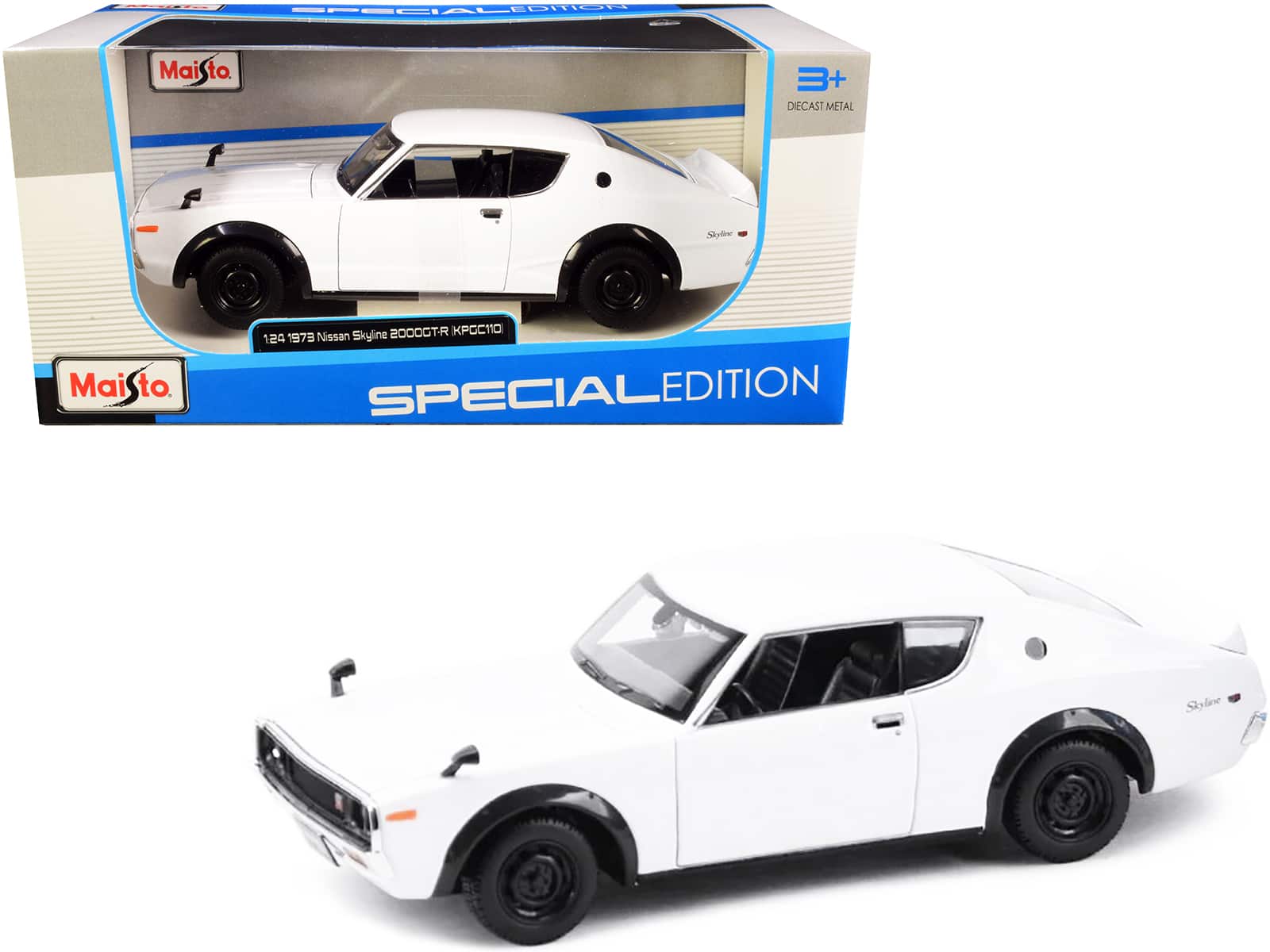 "1973 Nissan Skyline 2000GT-R (KPGC110) White ""Special Edition"" Series 1/24 Diecast Model Car by Maisto" price history on PriceWatchPro