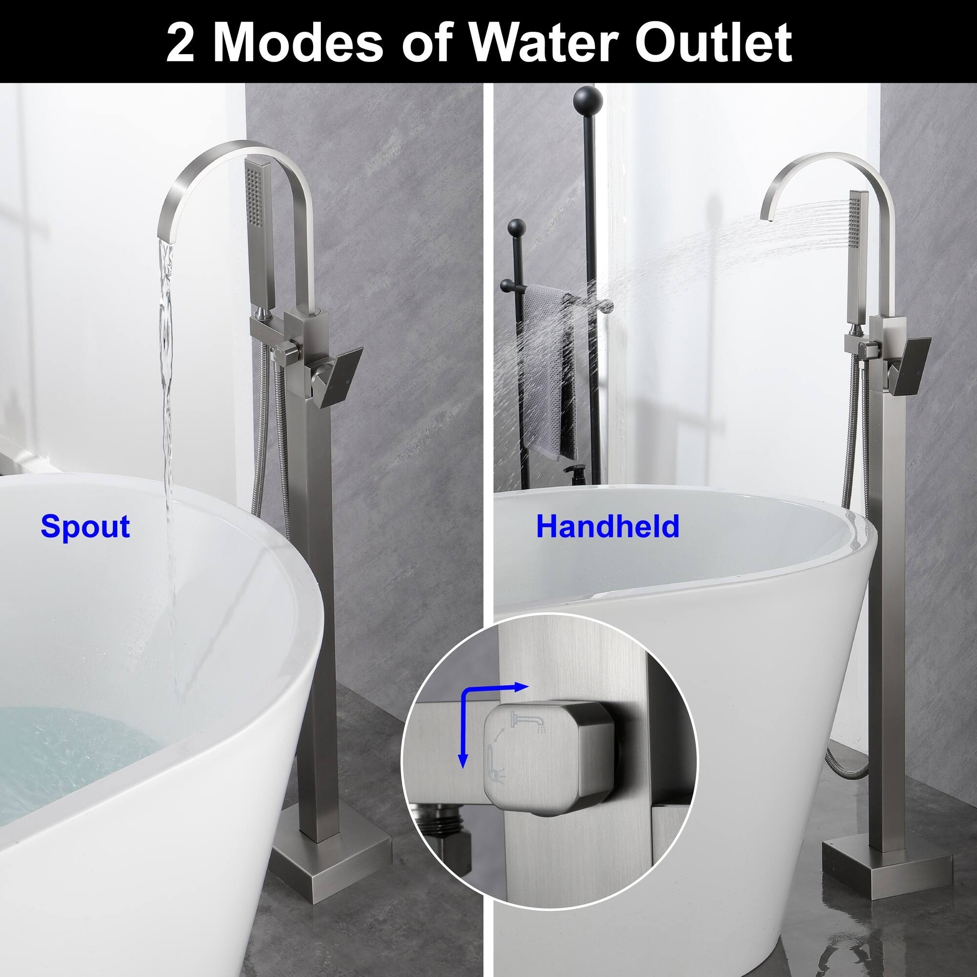 2 Modes of Water Outlet

Spout

Handheld