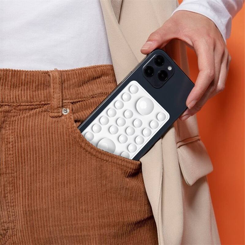 Angle. Mybat - MyBat Ultra Clingy MagSafe Suction Phone Mount – White - White.