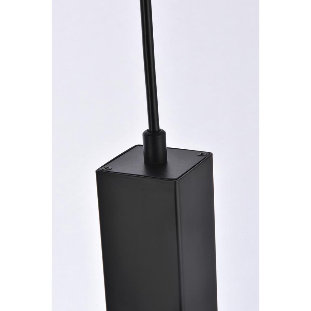 Alt View 1. Elegant Lighting - Weston 1 light pendant in black - Black.