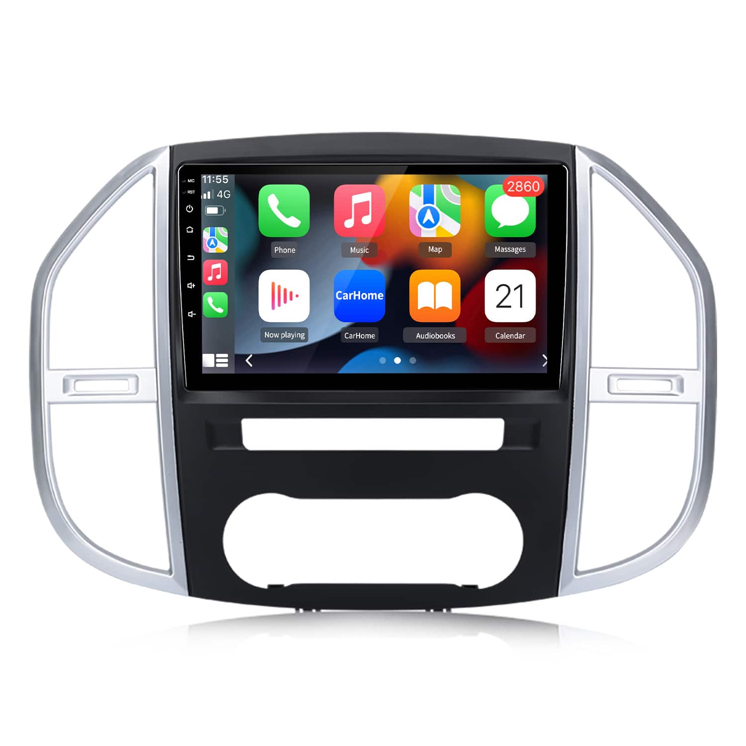 Junsun - For Mercedes Benz Vito 3 2014-2020 8 Core 4+64GB Android 15 10" Car Stereo Radio GPS Navi WIFI RDS DSP SWC FM BT - Black