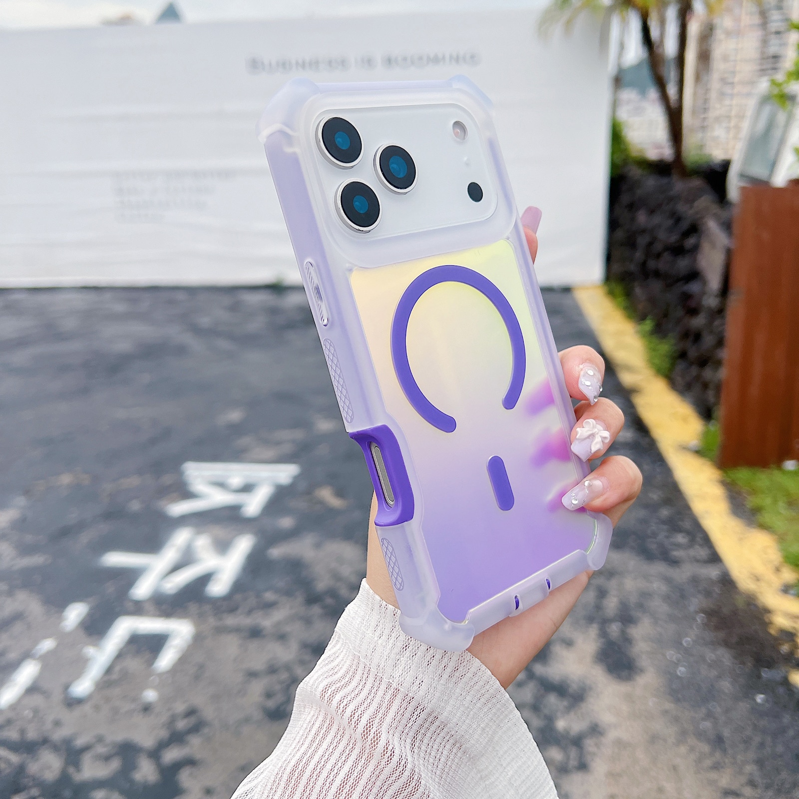 UUCOVER - Magnetic Iridescent Case for Apple iPhone 17 Pro Max, Compatible with MagSafe, Matte Translucent Bumper Shockproof Cover - Bluepurple price history on PriceWatchPro