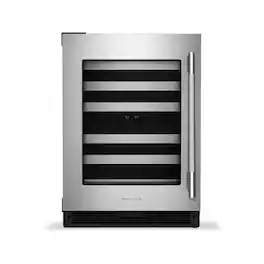 KitchenAid - 46-Bottle Wine Cellar - Black Cabinet/Stainless Steel Doors