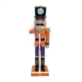 Santa's Workshop - Clemson Tigers 14" Bugler Nutcracker - Orange