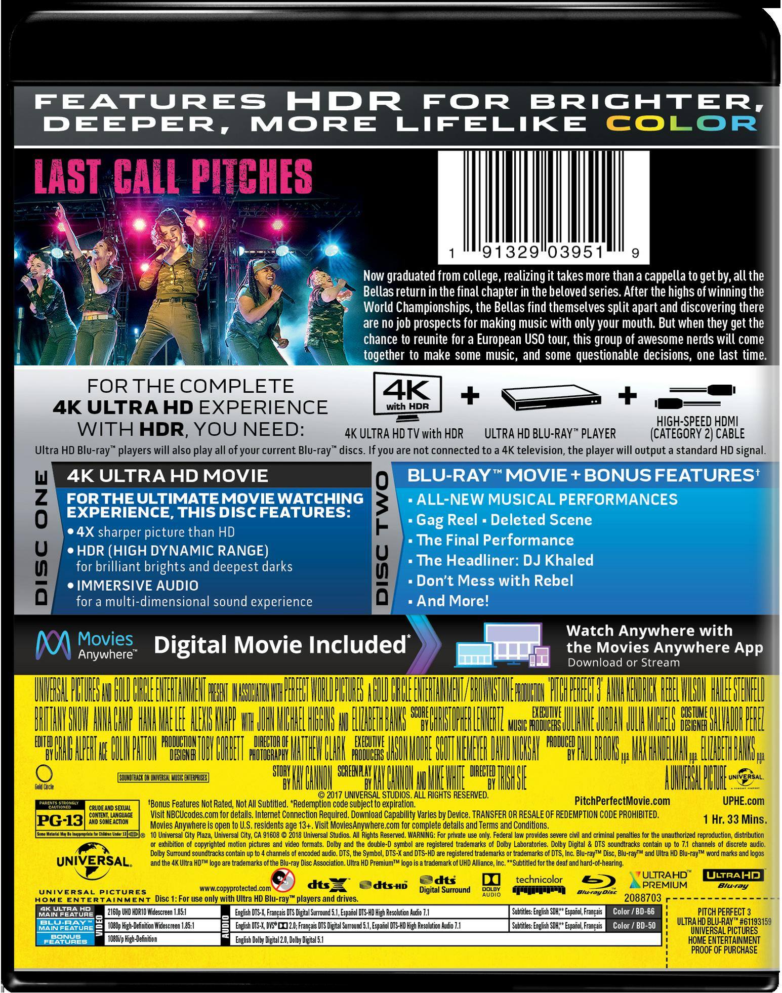 Angle. Pitch Perfect 3   - 4K Blu-Ray.