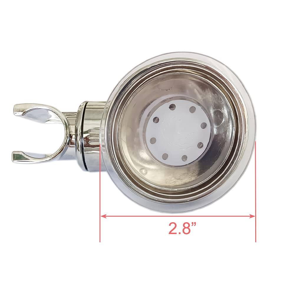 Alt View 6. Paradigms Interiors - Adjustable Shower Head Holder Removable Suction Cup Bracket No Drill With Chrome Polished For Bathroom - Default.