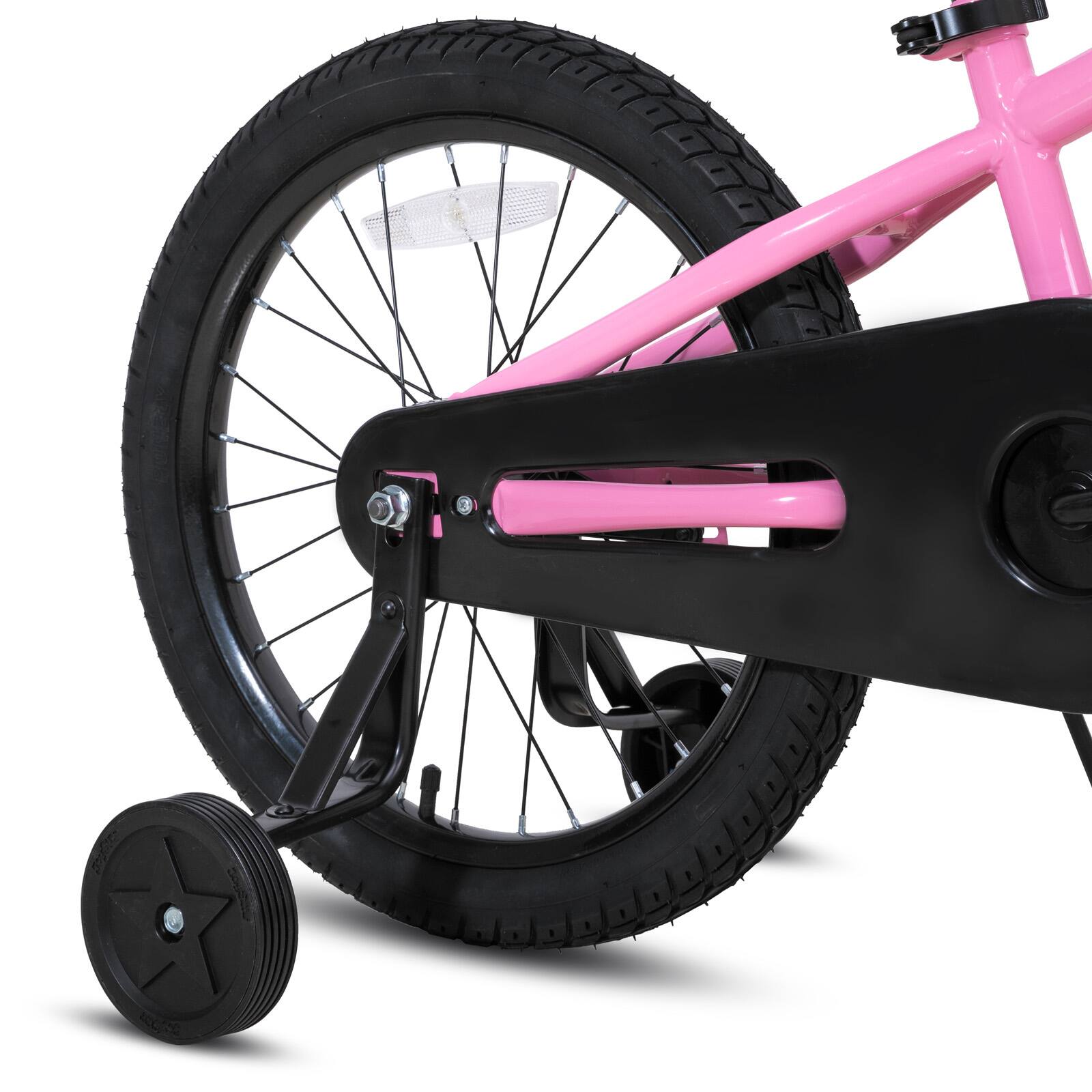Alt View 4. JOYSTAR - JOYSTAR Totem 18 Inch Kids Bike with Training Wheels, Children's Bike for 5-9 Years Old Boys Girls, Pink - Pink.