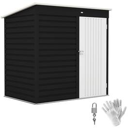 Outsunny - 6' x 4' Outdoor Storage Shed, Easy to Assemble, Metal Garden Tool Shed with Lockable Door and Gloves for Backyard