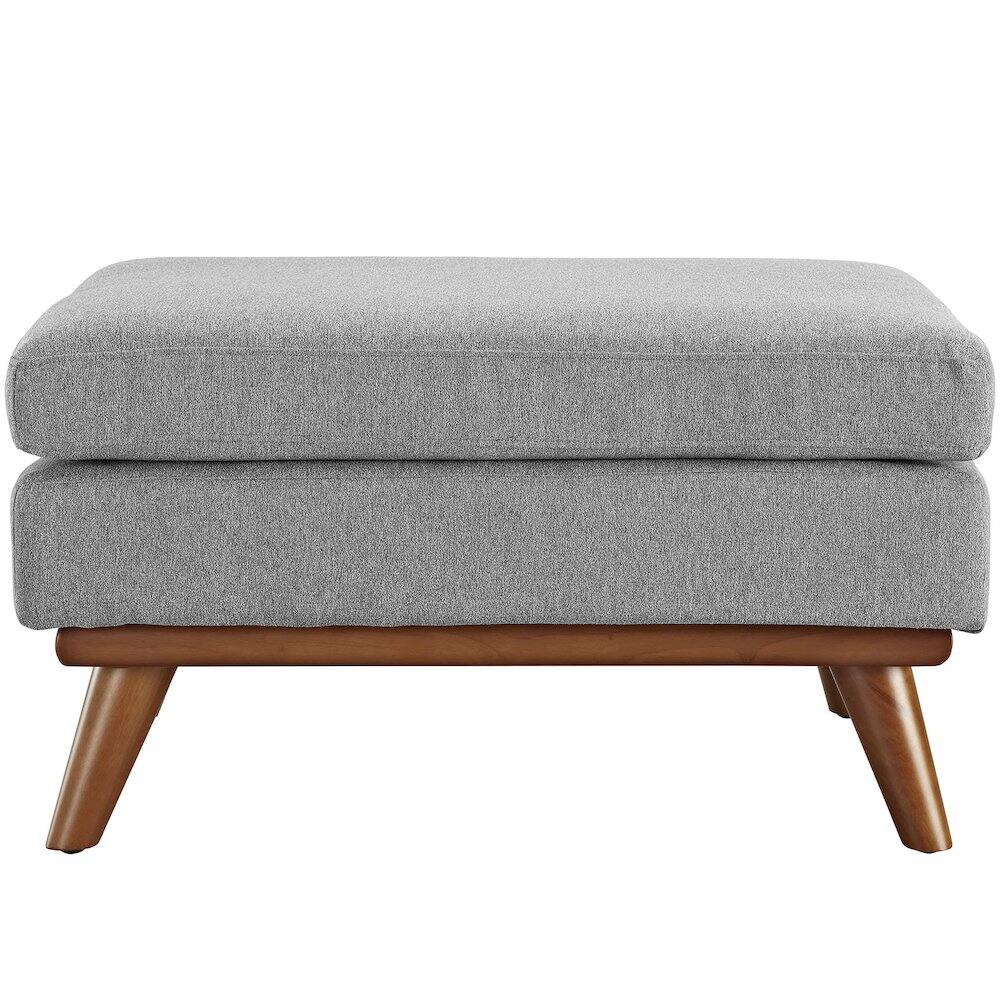Alt View 2. Modway - Engage Upholstered Fabric Ottoman - Gray.