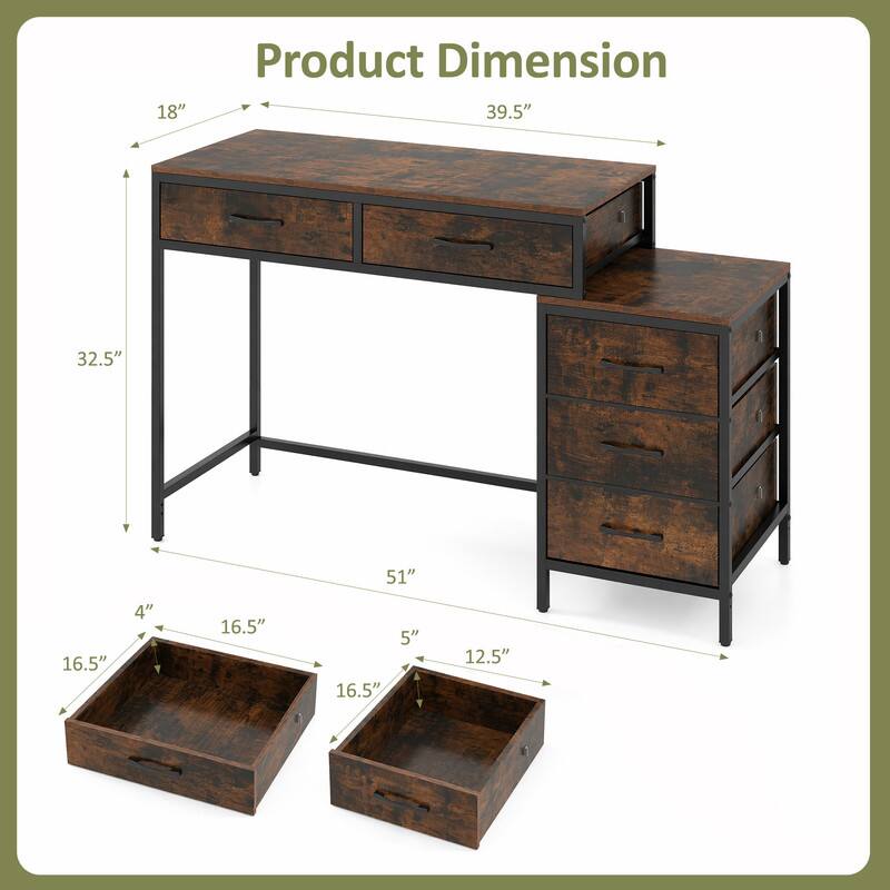 18" Product Dimension 39.5" 32.5" 51" 16.5" 4" 16.5" 16.5" 5" 12.5"