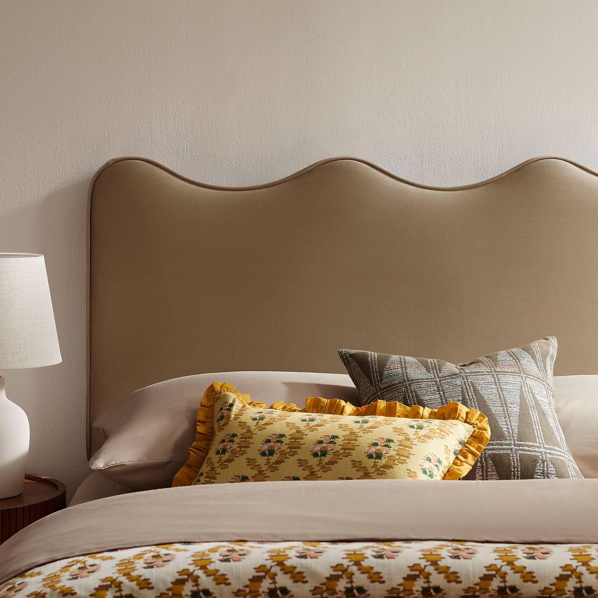 Alt View 1. Modway - Athena Upholstered Headboard by Modway - Taupe.