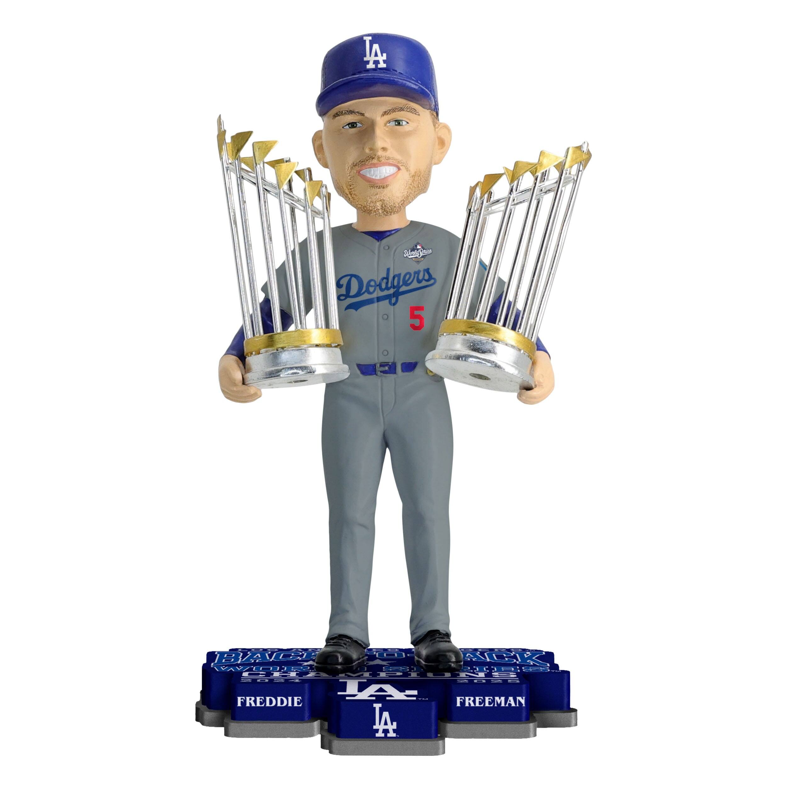 FOCO - Freddie Freeman Los Angeles Dodgers Back-to-Back World Series Champions 8" Bobblehead - Multicolor