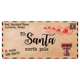 Fan Creations - Texas Tech Red Raiders 6'' x 12'' Letter to Santa Sign - Multicolor