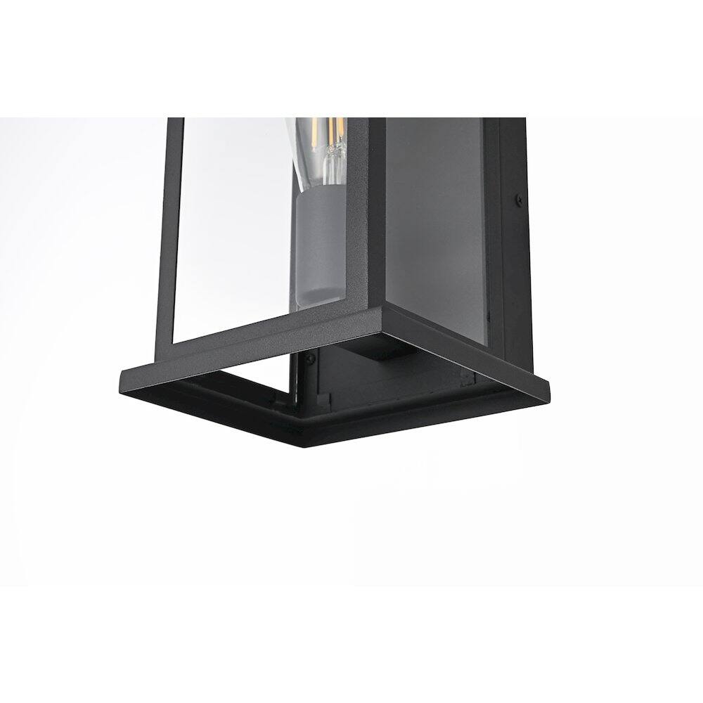 Alt View 1. Elegant Lighting - Neil 6 Inch Outdoor Wall Sconce In Black - Black.