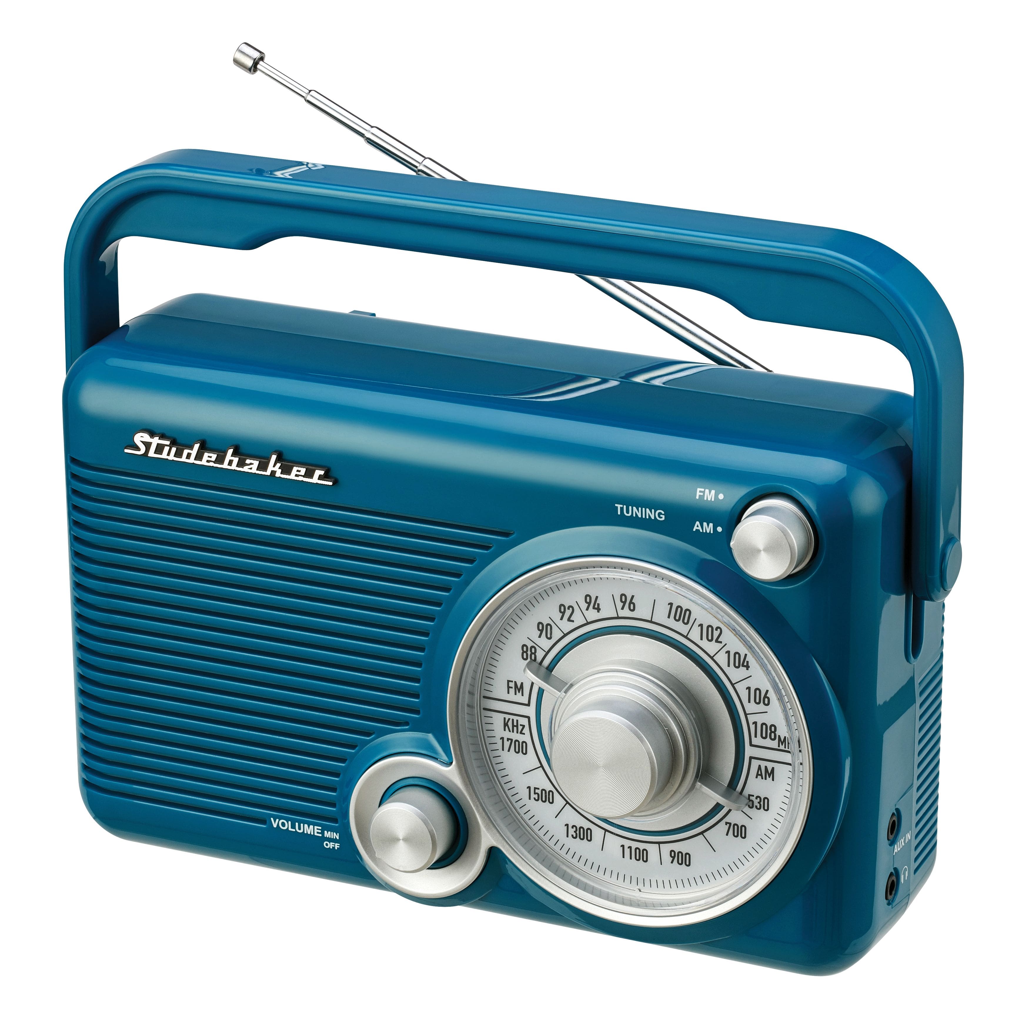 Studebaker - SB2002BL Portable AM/FM Radio - Blue