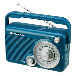 Studebaker - SB2002BL Portable AM/FM Radio - Blue