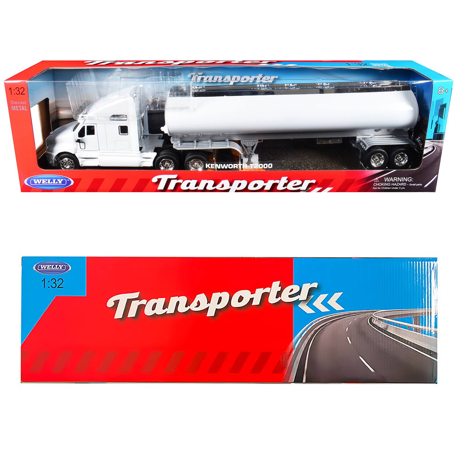 Transporter FENE 1:32 Diecast METAL 42A TEL 00 WELLY KENWORTH T2000 B WARNING: Transporter, - CHOKING HAZARD - Small parts. Not for children under 3 years.
