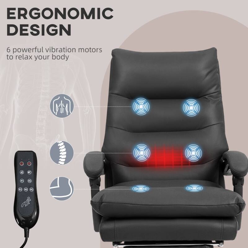 ERGONOMIC DESIGN  
6 powerful vibration motors to relax your body