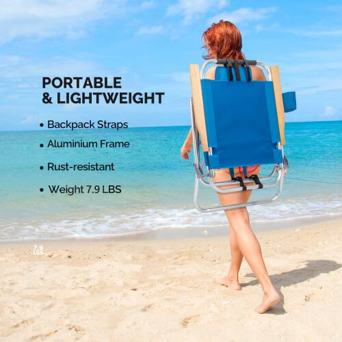 PORTABLE & LIGHTWEIGHT  
- Backpack Straps  
- Aluminium Frame  
- Rust-resistant  
- Weight 7.9 LBS