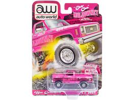 Autoworld - Chevrolet Cheyenne 10 Pickup Graphics Cha Cha Shirley Muldowney Las Vegas 2022 Limited 1/64 Diecast Auto World - Pink