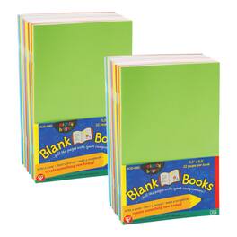 Hygloss - Blank Paperback Books, 5.5" x 8.5", Assorted Colors, 10 Per Pack, 2 Packs