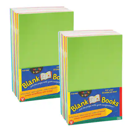 5.5 x 8.5 ACID-FREE mighty bright Blank Books
32 pages per book
fill the pages with your imagination! write a book - start a journal - make a scrapbook - create something new today!
USA
www.hygloot.com
Hygloot Products, Inc. Wilmington, NC 28402