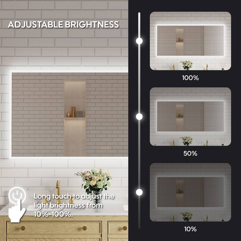 ADJUSTABLE BRIGHTNESS

100%  
50%  
10%

Long touch to adjust the light brightness from 10%-100%.