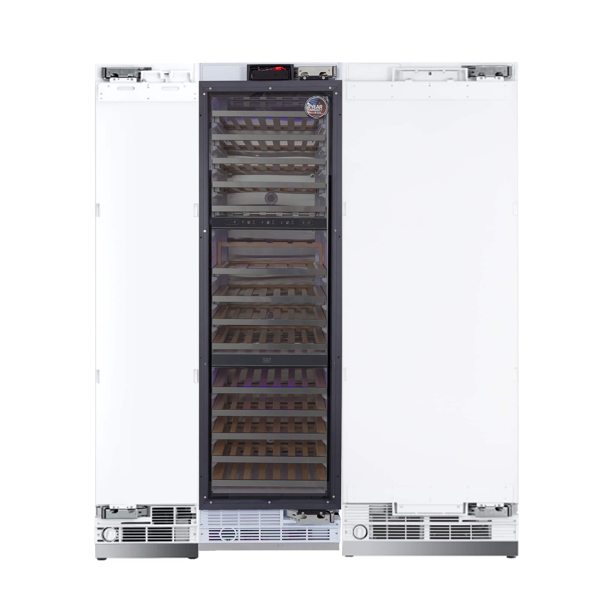 Kucht - 72 in. Panel‑Ready Refrigeration Set — 30. in. Refrigerator, 18 in. Freezer & 24 in. Wine Cooler, Counter‑Dept - Custom Panel Ready
