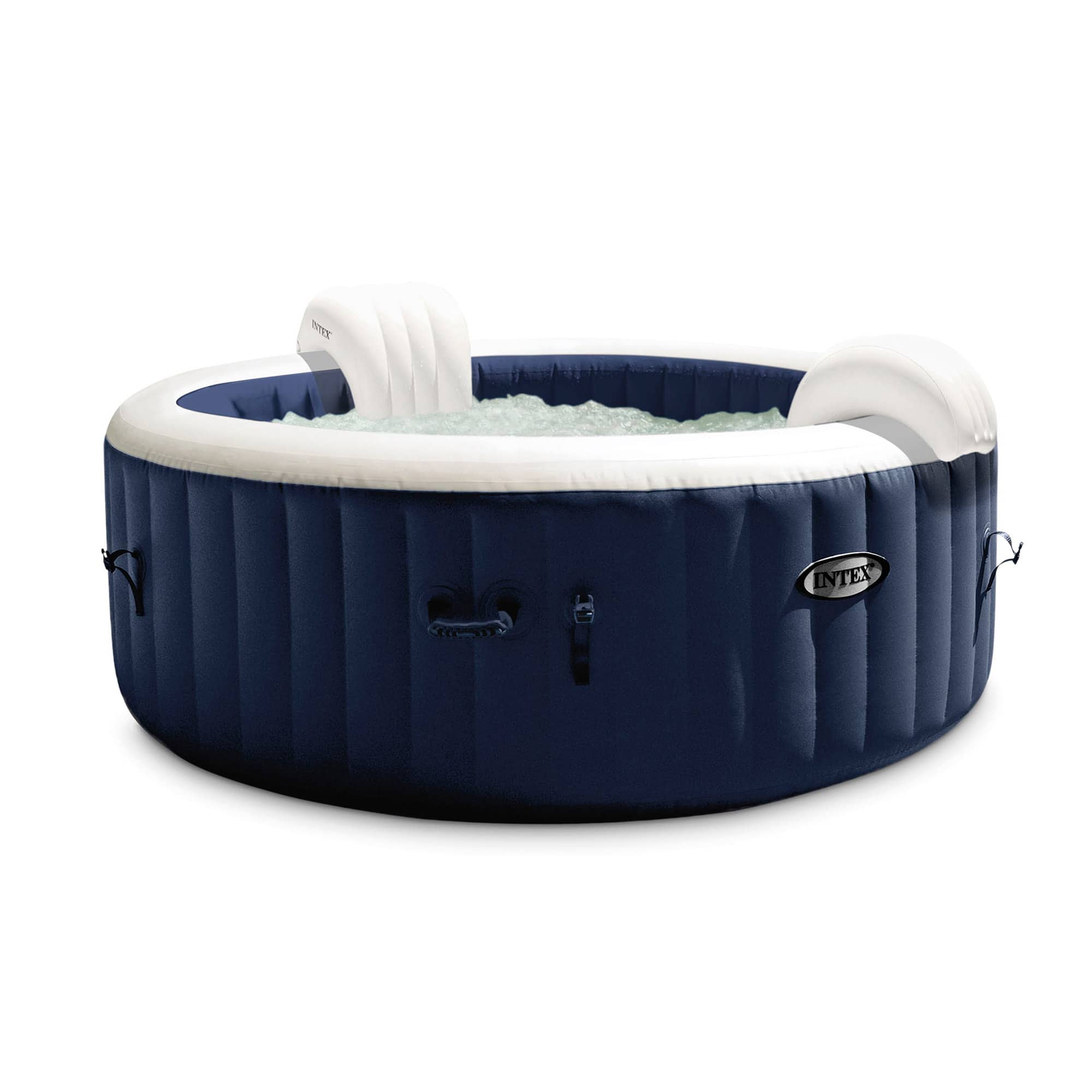 Front. Intex - Portable Inflatable Hot Tub and 6 S1 Filter Replacement Cartridges - Blue.