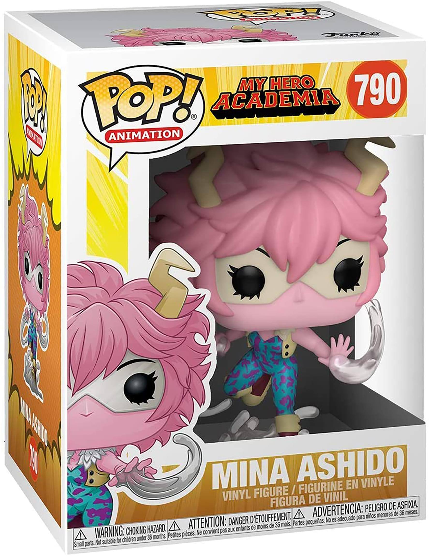 POP! ANIMATION  
MY HERO ACADEMIA  
790  

MINA ASHIDO  
VINYL FIGURE / FIGURINE EN VINYLE / FIGURA DE VINIL  

WARNING: CHOKING HAZARD. Small parts. Not suitable for children under 36 months.  
ADVERTENCIA: PELOJO DE ASFIXIA. DANGER D'ÉTOUFFEMENT. ATTENTION: aux enfants de moins de 36 mois.