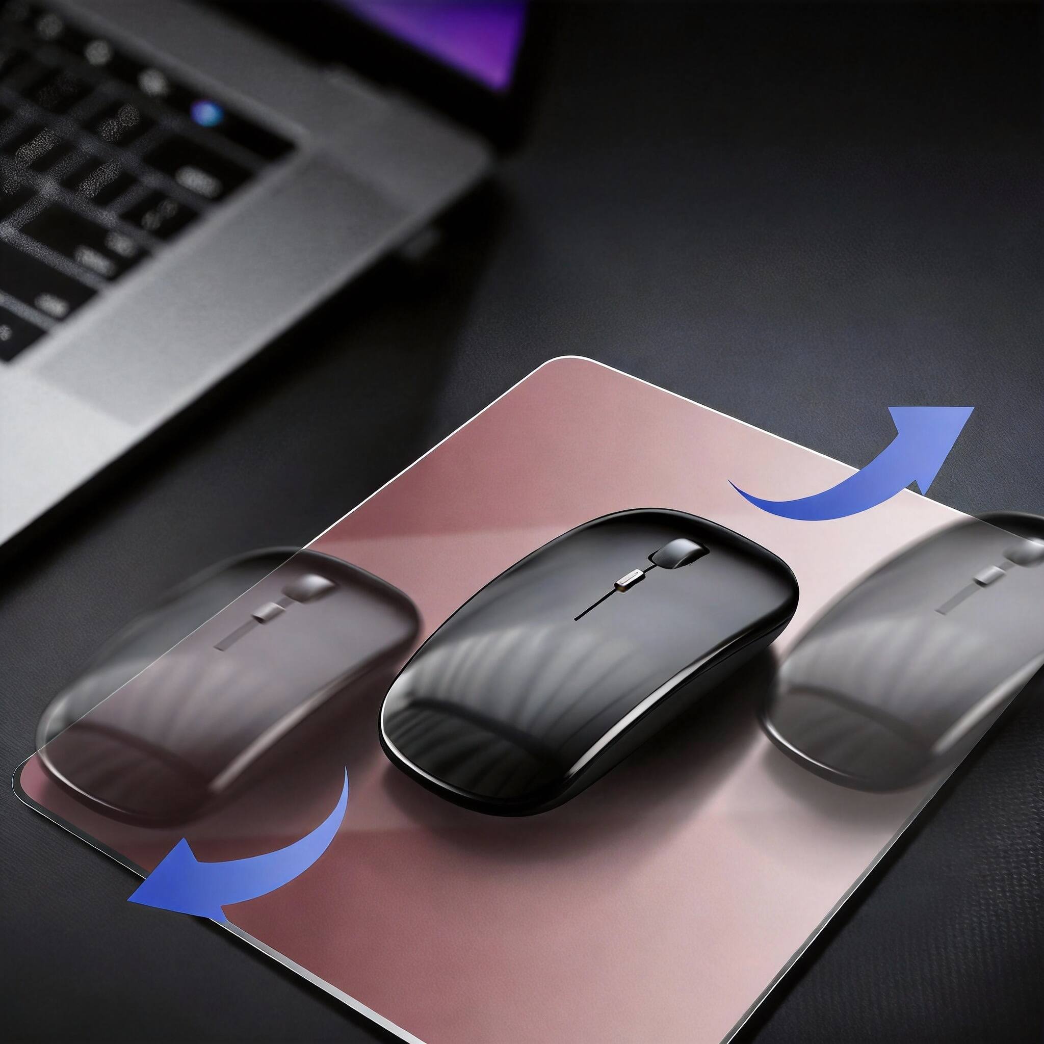Alt View 3. Frangdom - Metal Aluminum Mouse Pad Double Sided Waterproof Gaming Office - Gray 9.1L x 7.1W inches.