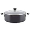 Front. Mirfee - 8 Quart Nonstick Dutch Oven Stockpot, Dishwasher Safe, Black - Black.