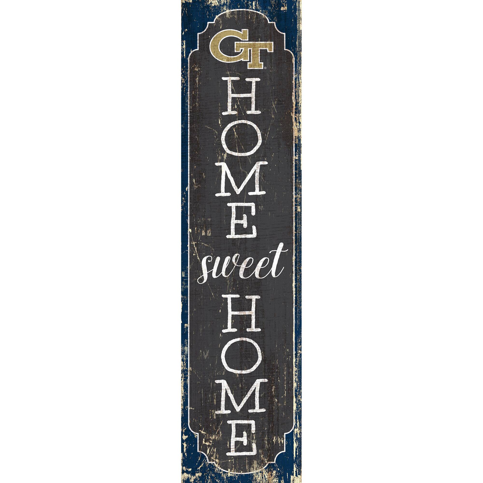 Georgia Tech Yellow Jackets 24" Home Sweet Home Leaner Sign